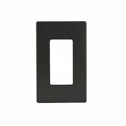 1-Gang Decorator Wall Plate, Screwless, Polycarbonate, Dark Bronze