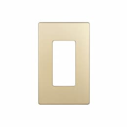 1-Gang Decorator Wall Plate, Screwless, Polycarbonate, Gold