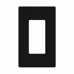 1-Gang Mid-Size Wall Plate, Decora/GFCI, Screwless, Black