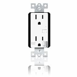 Enerlites White Wireless Control Smart Meter Duplex Receptacle