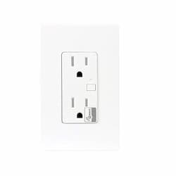Z-Wave White Wireless 15A Tamper Resistant Duplex Receptacle