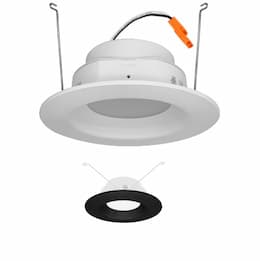 5/6-in 15W ADL Downlight, Baffle, E26, 1100 lm, 120V, 3000K, Black