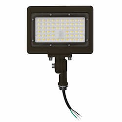 EnVision 80W LED Area Flood Light w/ Knuckle, 120V-277V, Selectable CCT, BRZ