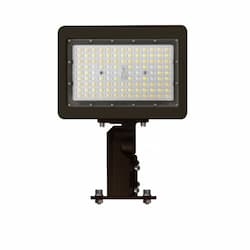 80W LED Area Flood Light w/ SF Combo, 120V-277V, Selectable CCT, BRZ