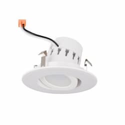 4-in 10W LED Retrofit Downlight, Gimbal, 120V, Selectable CCT, White