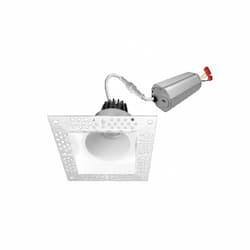 4-in 15W Trimless-Line Canless Downlight, 120V, Selectable CCT, SQ, WH