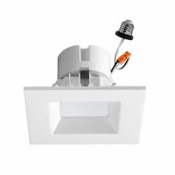 4-in 11W LED ADL Downlight, Square, 120V, Selectable CCT, White