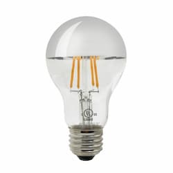 EnVision 4W LED A19 Filament Bulb, Half Mirror, E26, 120V, 1800K