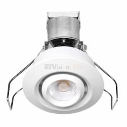1-in 6W LED Mini Downlight, Gimbal, Round, 550 lm, 12V, 3000K, White