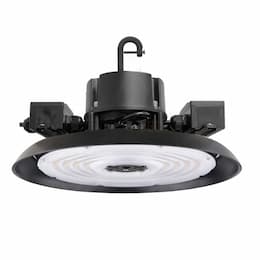 60/100/150W LED UFO High Bay w/ Whip, 120V-277V, Selectable CCT, Black