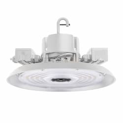 60/100/150W LED UFO High Bay w/ Whip, 120V-277V, Selectable CCT, White