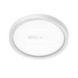 12-in 22W LED Slimline Disk Light, Round, 1450 lm, 120V, 4000K, White