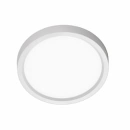 7-in 15W LED Slimline Disk Light, Round, 1000 lm, 120V, 3000K, White