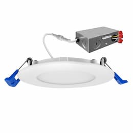 4-in 8/10/12W SnapTrim Downlight, Round, 120V, 5-CCT Select, WHT