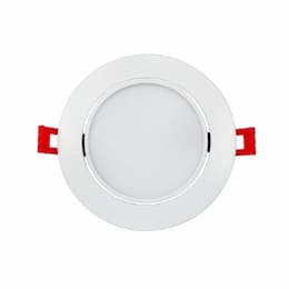 4-in 9W SnapTrim Downlight, Gimbal, Round, 120V, 5-CCT Select, WHT