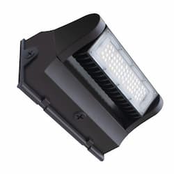 40W LED Wall Pack, Rotating, 4890 lm, 120V-277V, 3000K, Bronze