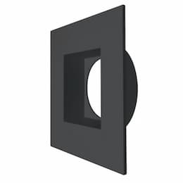 4-inch Regressed Downlight, Square Trim, Black