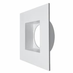 4-inch Regressed Downlight, Square Trim, White