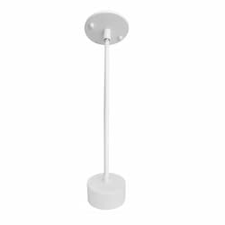 2' / 4' /  6' Pendant Stem Mount, Adjustable Length, White