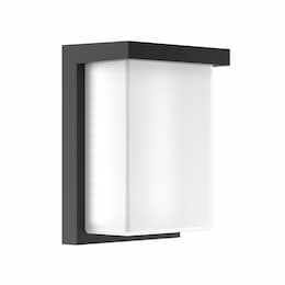 Euri Lighting 8-in 16/14/12W LED Wall Light, Direct Wire, 120-277V, 3CCT, Black