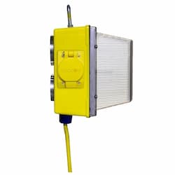 50-ft 25W Wide Area Work Light, NEMA 5-15 Plug, Receptacle, 3500 lm