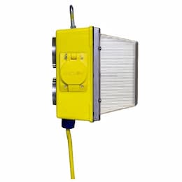 50-ft 25W Wide Area Work Light, NEMA 5-15 Plug, Receptacle, 3500 lm