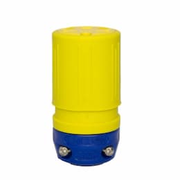 6-15 NEMA Connector, Perma-Link, 2P/3W, 1 Ph, 250V, Small, Yellow