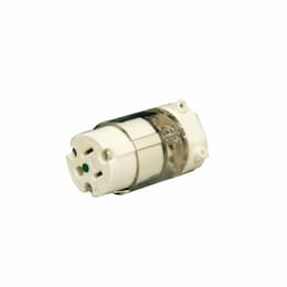 5-15 NEMA Connector, Hospital Grade, 2P/3W, 1 Ph, 125V, SM, Clear