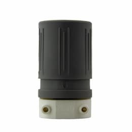 5-20 NEMA Connector, Hospital Grade, 2P/3W, 1 Ph, 125V, SM, Gray