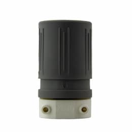 NEMA Connector, Perma-Link, 2P/3W, 1 PH, 20A, 125V, Medium, Black