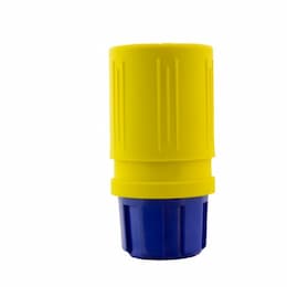 NEMA Connector, Perma-Grip, 2P/3W, 1 PH, 30A, 125V, Medium, Yellow