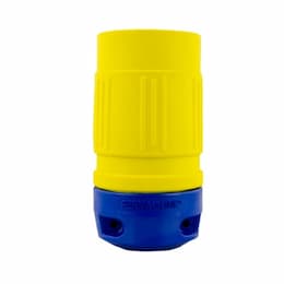 Connector, Perma-Link, 30A, 125/250V, 3P/3W, 1PH, Medium, Yellow