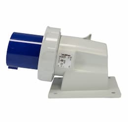 30A Pin & Sleeve Angled Inlet, 1PH, 2P/3W, 250V, Blue & Gray