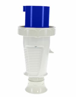 20A Pin & Sleeve Receptacle, 1 Ph, 2P/3W, 250V, Blue & Gray