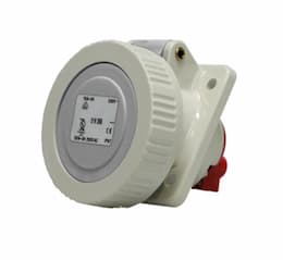 20A Pin & Sleeve Angled Receptacle, 125V, 1PH, 2P/3W, Yellow & Gray