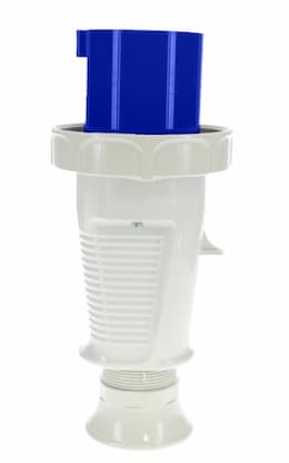 30A Pin & Sleeve Plug, 1 Ph, 2P/3W, 250V, Blue & Gray