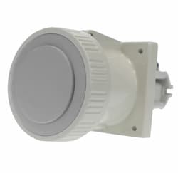 30A Pin & Sleeve Watertight Receptacle, 1PH, 2P/3W, 277V, Gray & Gray