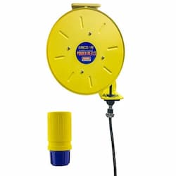 25-ft Retractable Reel, NEMA 20A Plug & Connector, 12/3 AWG, 125V