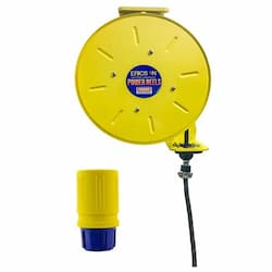 30-ft Retractable Reel, NEMA 20A Plug & Connector, 12/3 AWG