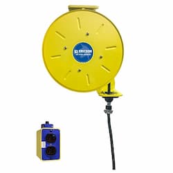 30-ft Retractable Reel, Blunt End & NEMA 20A Duplex (2), 12/3 AWG