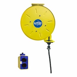 50-ft Retractable Reel, NEMA 20A Plug & Duplex (2), 12/3 AWG