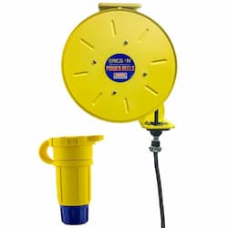 30-ft Retractable Reel, NEMA 15A Plug & Watertight Connector, 14/3 AWG