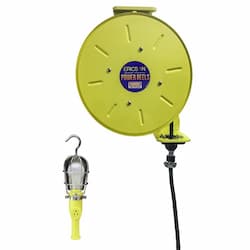 35-ft Retractable Reel, NEMA 15A & 944-RS Handlamp w/ 5-15R, 16/3 AWG