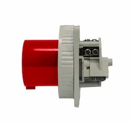 20A Pin & Sleeve Straight Inlet, 3 Ph, 3P/4W, 480V, Red & Gray