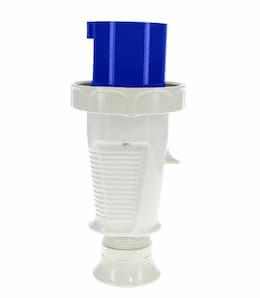 20A Pin & Sleeve Plug, 250V, 3PH, 3P/4W, Blue & Gray