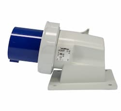 20A Pin & Sleeve Angled Inlet, 3PH, 4P/5W, 120/208V, Blue & Gray