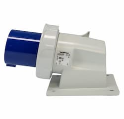 20A Pin & Sleeve Watertight Angled Inlet, 3PH, 4P/5W, 120/208V, Blue