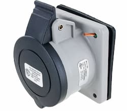 Ericson 20A Pin & Sleeve Straight Receptacle, 1PH, 4P/5W, 120/208V, BLU & Gray