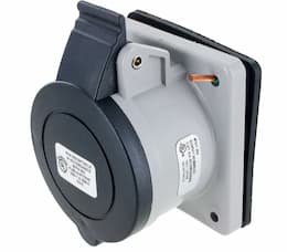 20A Pin & Sleeve Straight Receptacle, 1PH, 4P/5W, 120/208V, BLU & Gray