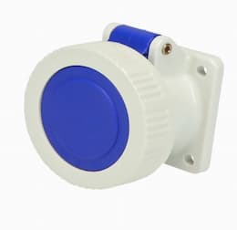 Ericson 20A Pin & Sleeve Watertight Straight Receptacle, 4P/5W, 120/208V, Blue